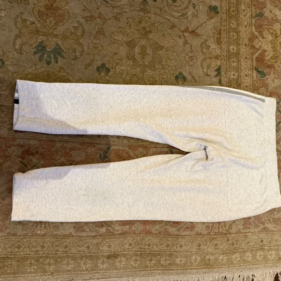 J. Crew Stylish Light Grey Joggers with Black Stripes, size M - Picture 2 of 10